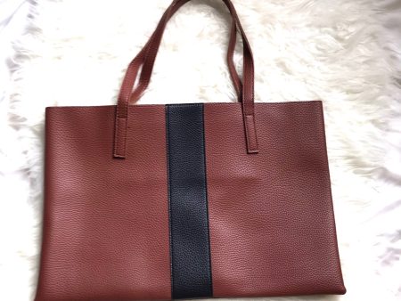 Vince Camuto Brown Leather Tote Hot on Sale