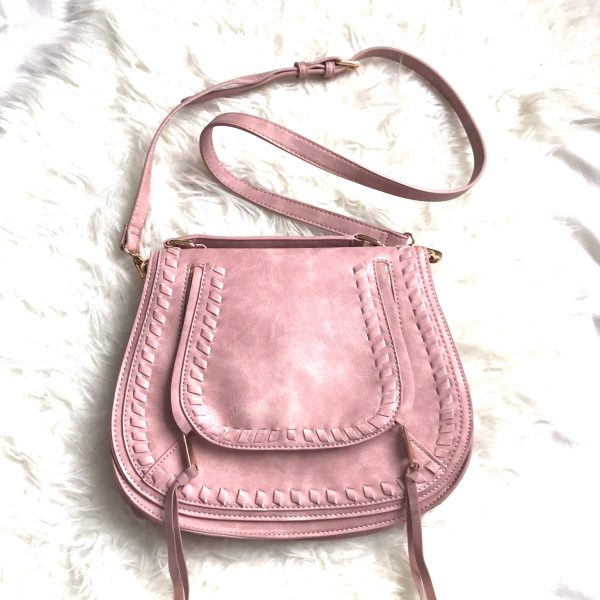 Urban Expressions Pink Cross Body Saddle Bag Fashion