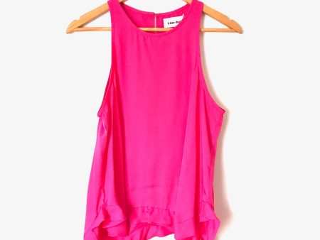 Line + Dot Hot Pink Ruffles Hem Tank Top- Size S For Discount