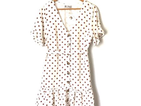 Yours Truly Polka Dot Button Up Dress NWT- Size 6 on Sale