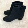 Time & Tru Faux Suede Black Booties NWT- Size 8.5 Online now