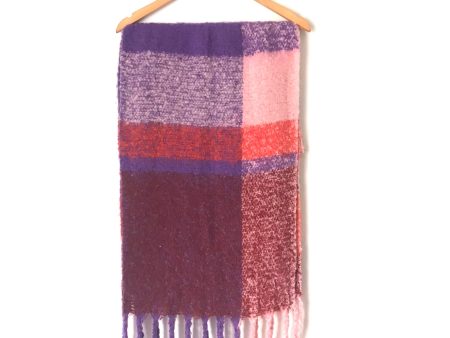 Sole Society Purple Plaid Scarf Cheap