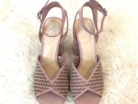 Vince Camuto Pink Perforated Block Heel- Size 7 For Sale