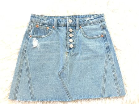 Vestique Light Wash Button Up Denim Skirt NWT- Size S For Discount