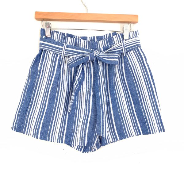 Have Striped Belted Paperbag Waist Shorts- Size S For Cheap