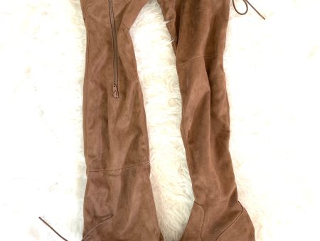 Arizona Jean Company Brown Flat Over the Knee Boots with Tie Back- Size 8.5 (Like New!) Online Sale