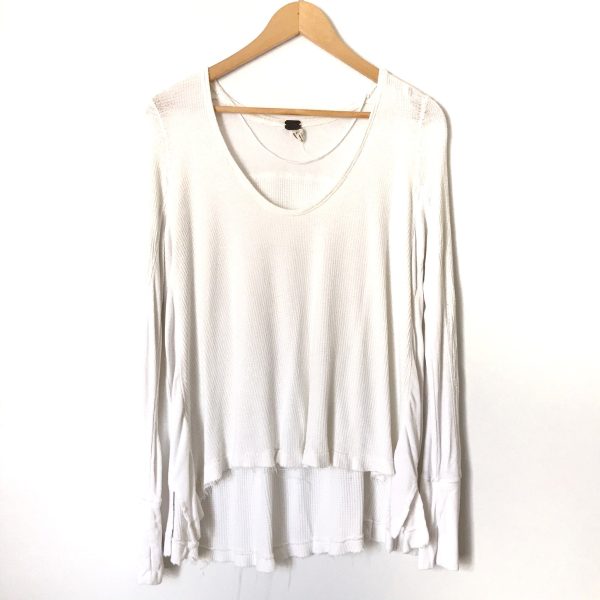 We the Free White Thermal Flowy Long Sleeve Top- Size S Sale