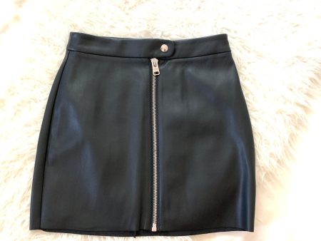 Express Black Leather Zip Up Skirt- Size 0 Online Sale