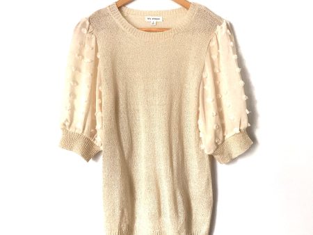 Blu Pepper Ivory 3 4 Sheer Sleeve Top- Size S Supply