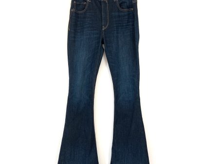 Express Bell Flare High Rise Dark Wash- Size 4R For Sale