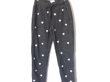 Lou & Grey for LOFT Heathered Grey Heart Print Terry Sweatpants- Size XS (we have matching sweatshirt) For Sale