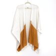 Universal Threads Open Weave Mustard & White Colorblock Kimono Style Sweater- Size OSFM For Sale