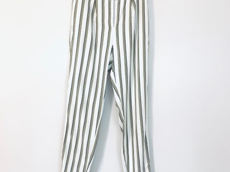 Express Linen Striped Ankle High Rise Pants- Size OR (Inseam 27 ) Online