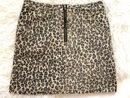 Mustard Seed Cheetah Print Zip Up Skirt NWT- Size S on Sale