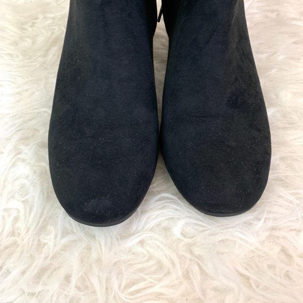 Time & Tru Faux Suede Black Booties NWT- Size 8.5 Online now