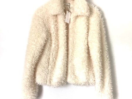 Sugar + Lips White Faux Fur Cropped Jacket NWT- Size S For Discount