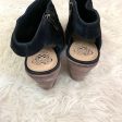 Vince Camuto Black Suede Leather Peep Toe Booties- Size 8.5 Discount