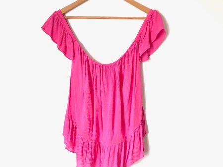 Misa Los Angeles Hot Pink Anais Off The Shoulder Top- Size S Supply