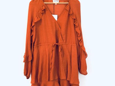 &Merci Ruffle Long Sleeve Drawstring Waist Romper NWT- Size S Online Sale