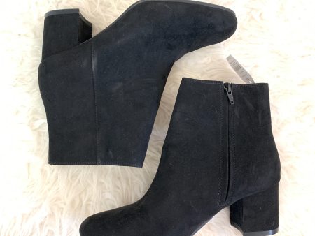 Time & Tru Faux Suede Black Booties NWT- Size 8.5 Online now