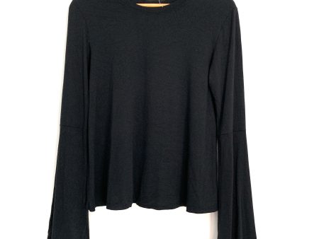 Vestique Black Long Bell Sleeve Blouse- Size S Fashion